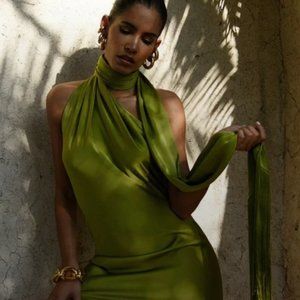 Rat and Boa Serafia Green Dress
